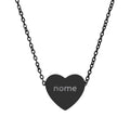 Engravable Heart Necklace — Personalized Name Pendant Necklace