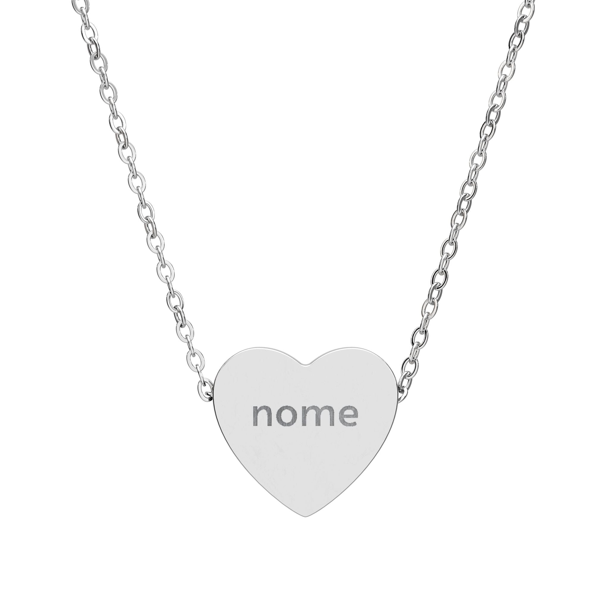 Engravable Heart Necklace — Personalized Name Pendant Necklace