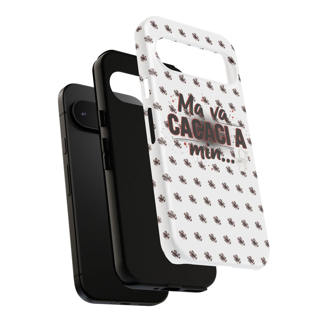 Tough Case — “Ma va cacaci a min...” Italian Phrase Phone Case with Pattern