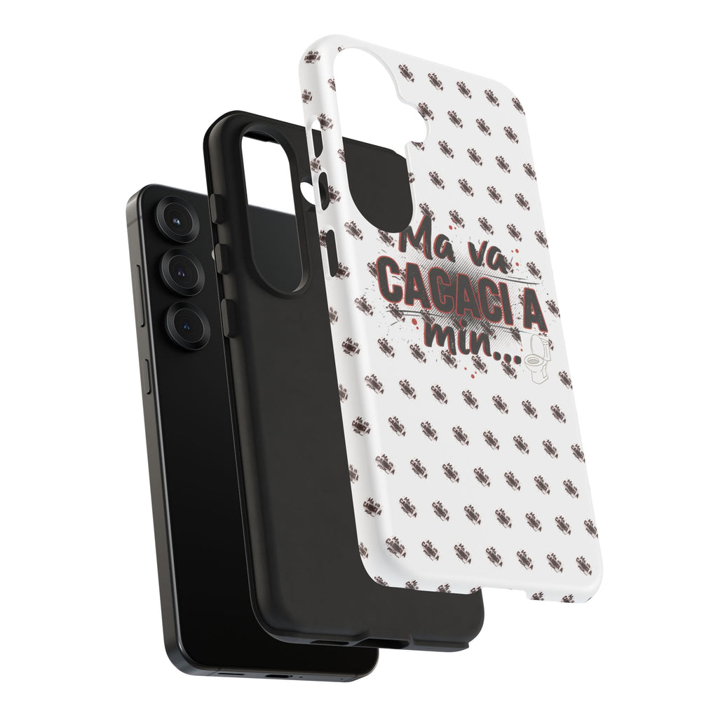 Tough Case — “Ma va cacaci a min...” Italian Phrase Phone Case with Pattern