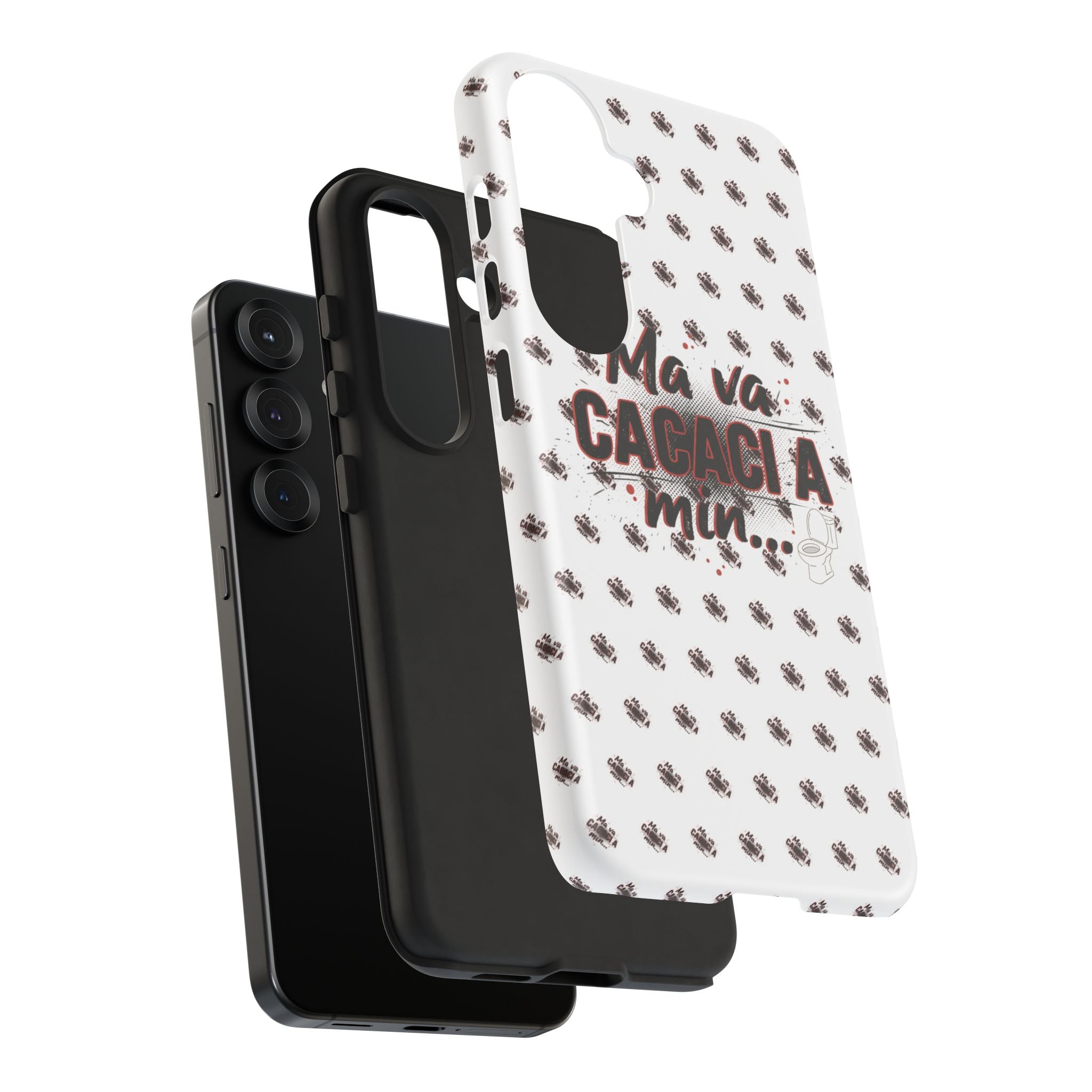 Tough Case — “Ma va cacaci a min...” Italian Phrase Phone Case with Pattern