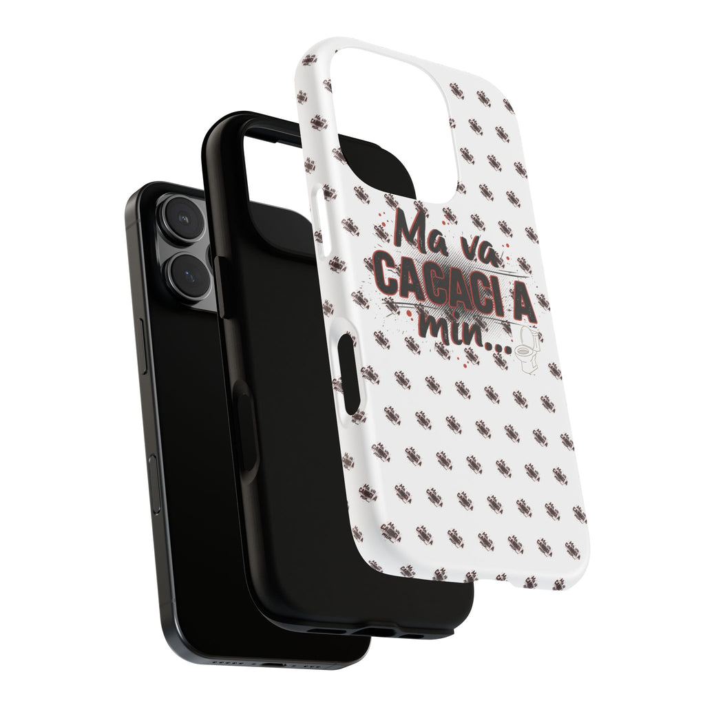 Tough Case — “Ma va cacaci a min...” Italian Phrase Phone Case with Pattern