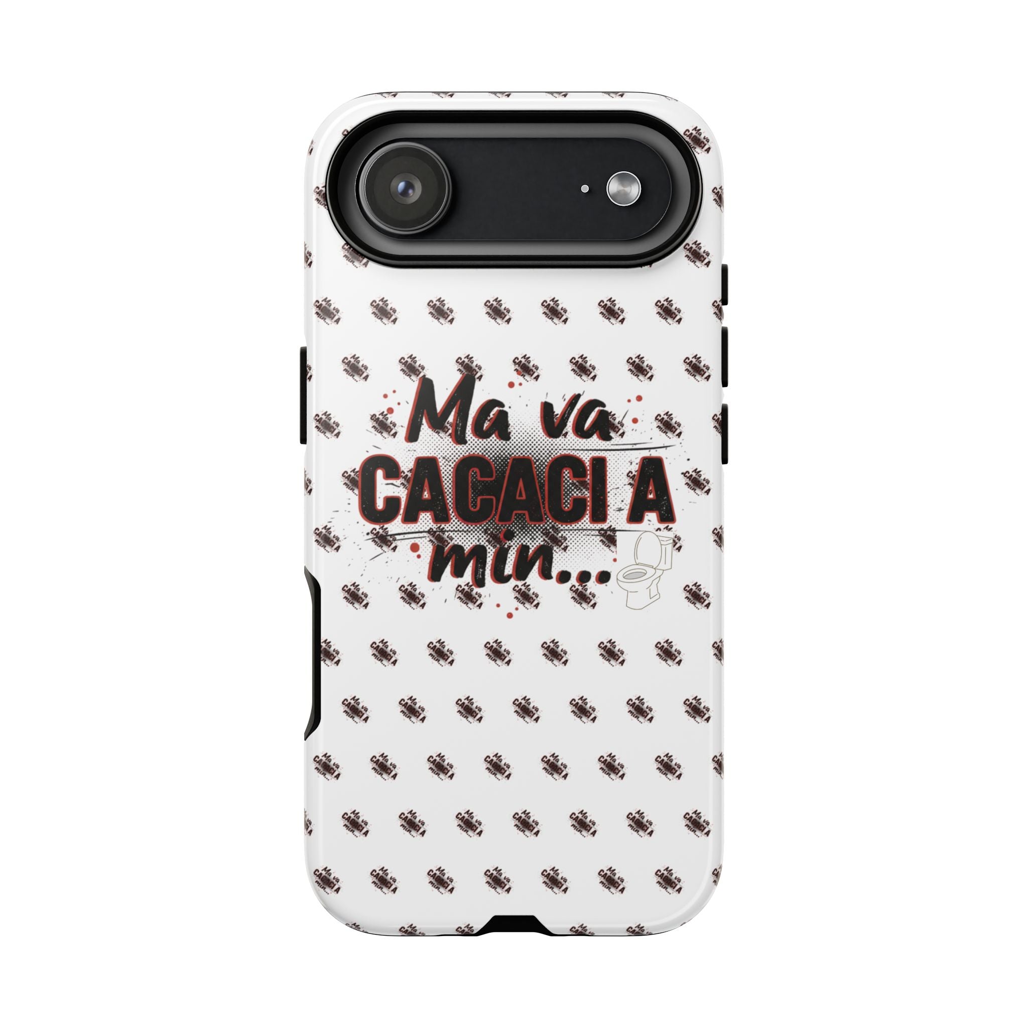 Tough Case — “Ma va cacaci a min...” Italian Phrase Phone Case with Pattern