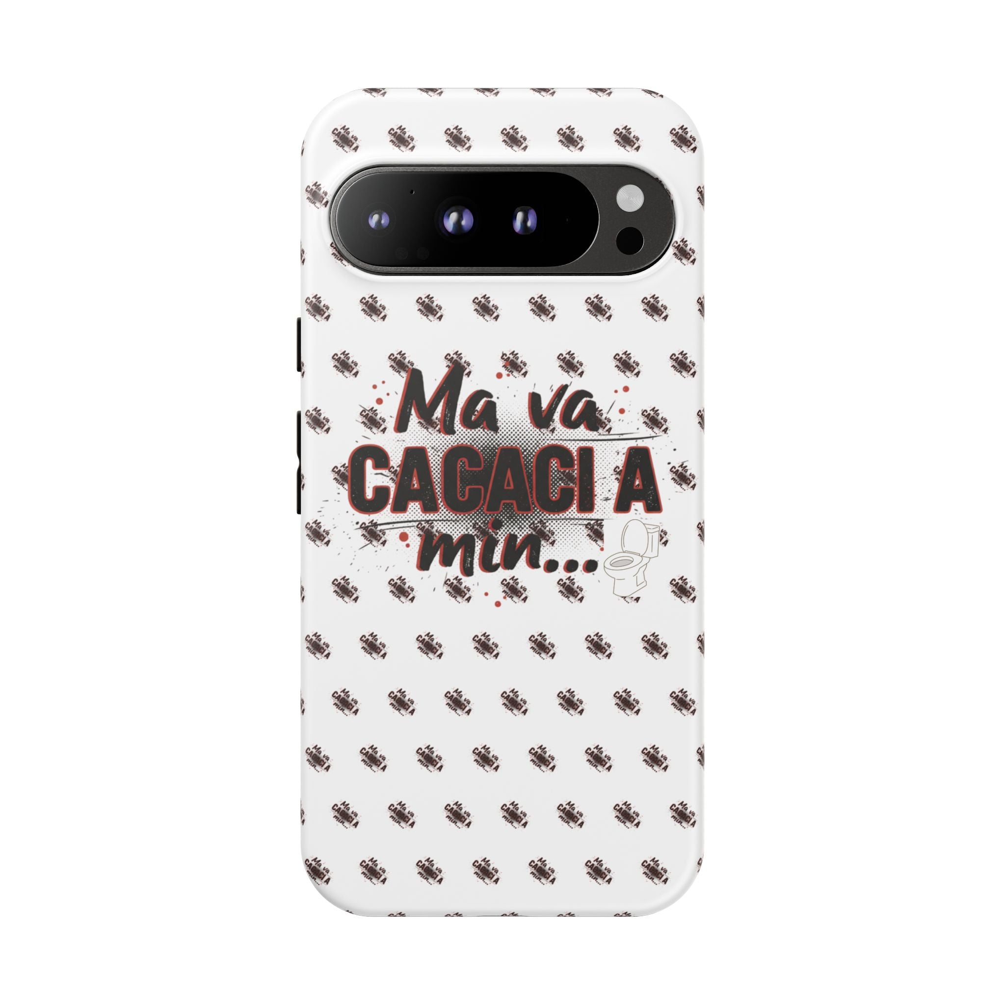 Tough Case — “Ma va cacaci a min...” Italian Phrase Phone Case with Pattern