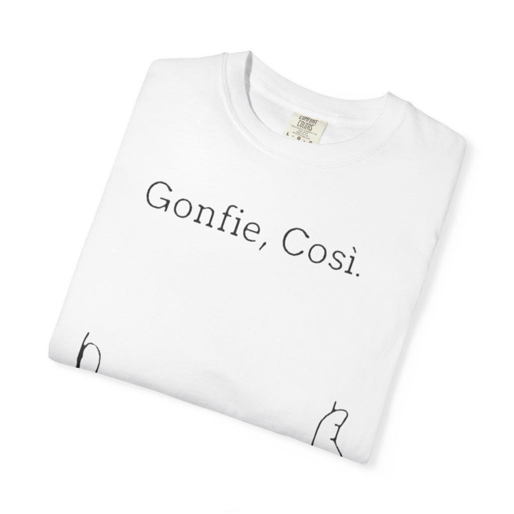 Gonfie, Cosi. Graphic T-Shirt — Minimal Cat Paw Line Art Tee