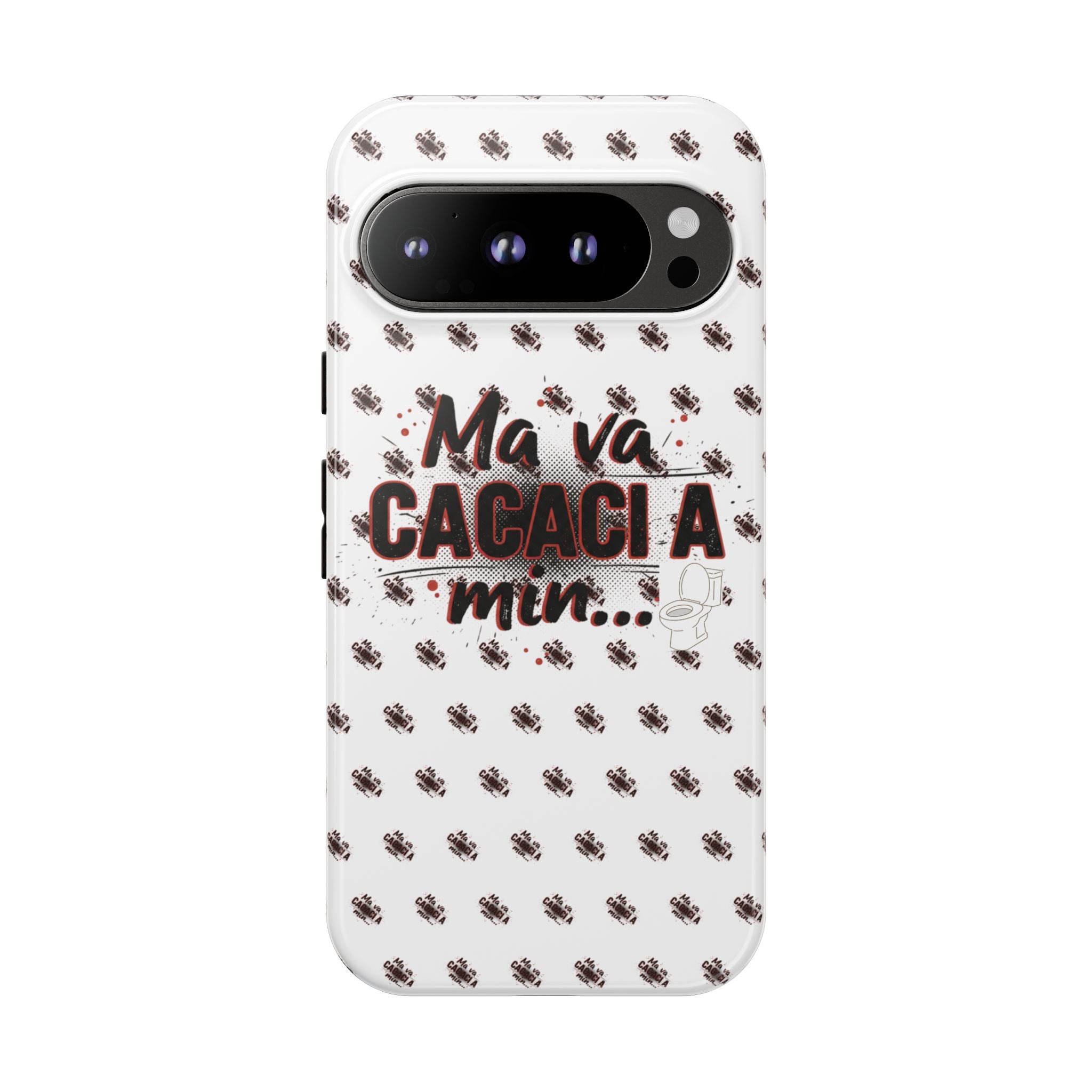 Tough Case — “Ma va cacaci a min...” Italian Phrase Phone Case with Pattern