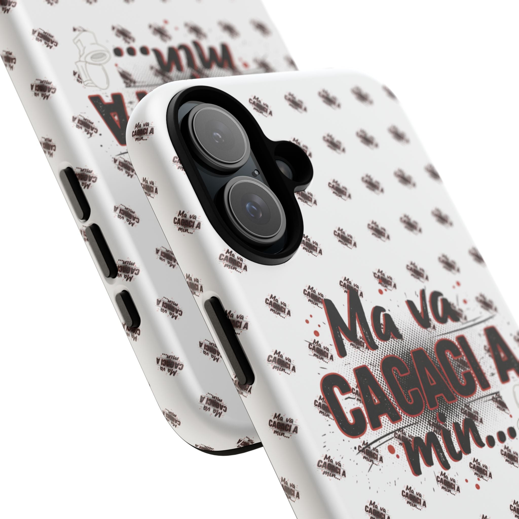 Tough Case — “Ma va cacaci a min...” Italian Phrase Phone Case with Pattern