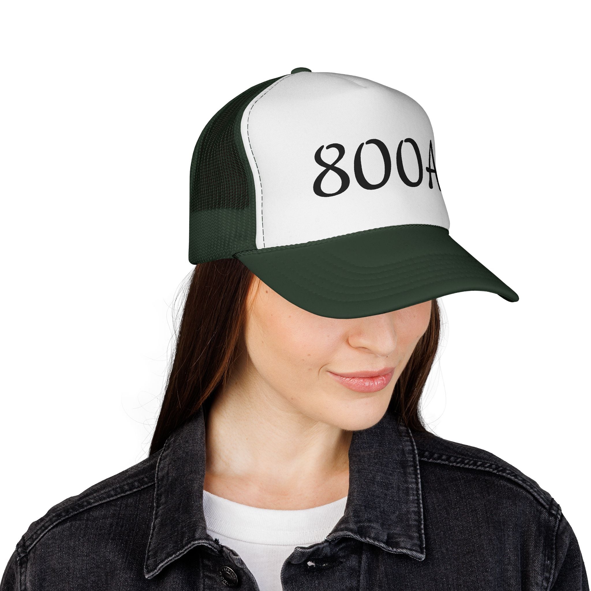 800A Trucker Cap — Vintage Script Mesh Hat