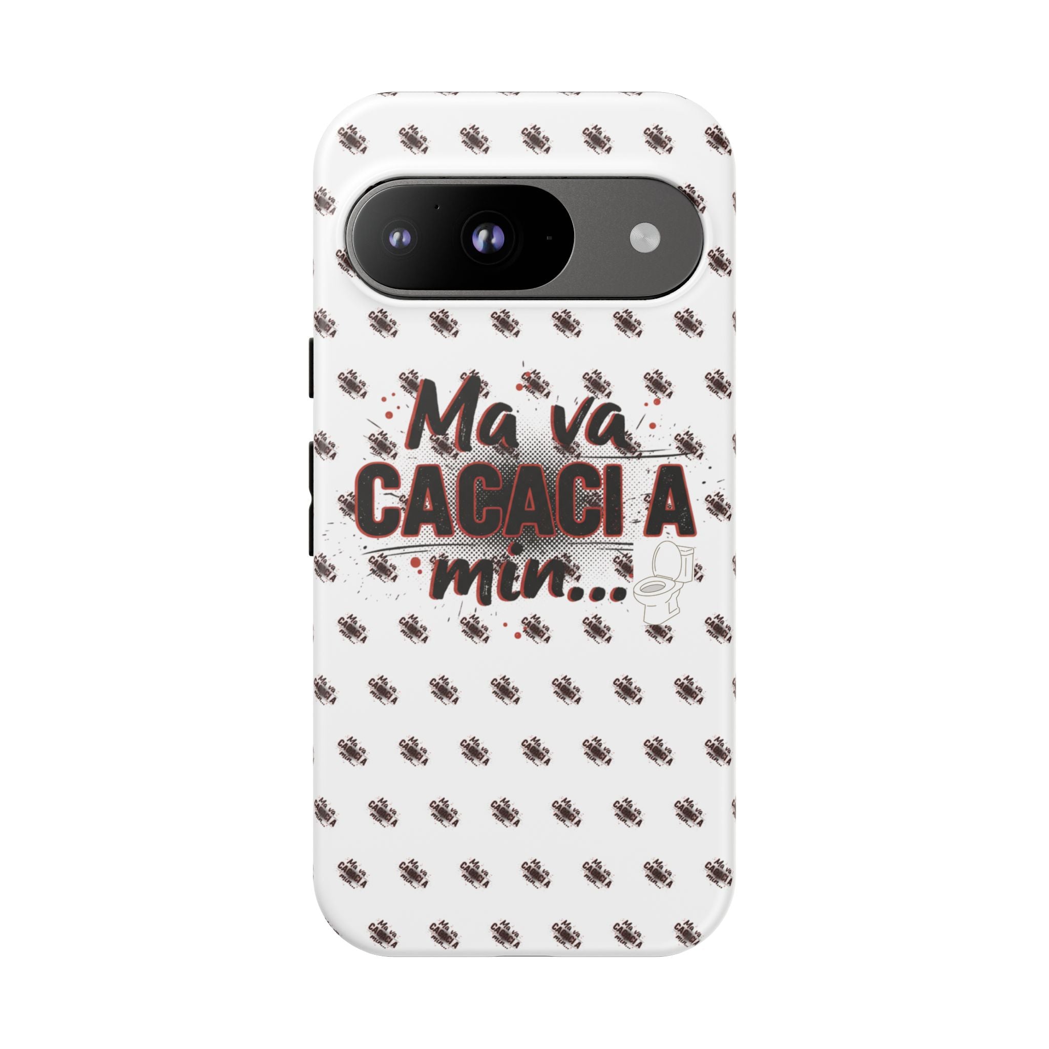 Tough Case — “Ma va cacaci a min...” Italian Phrase Phone Case with Pattern