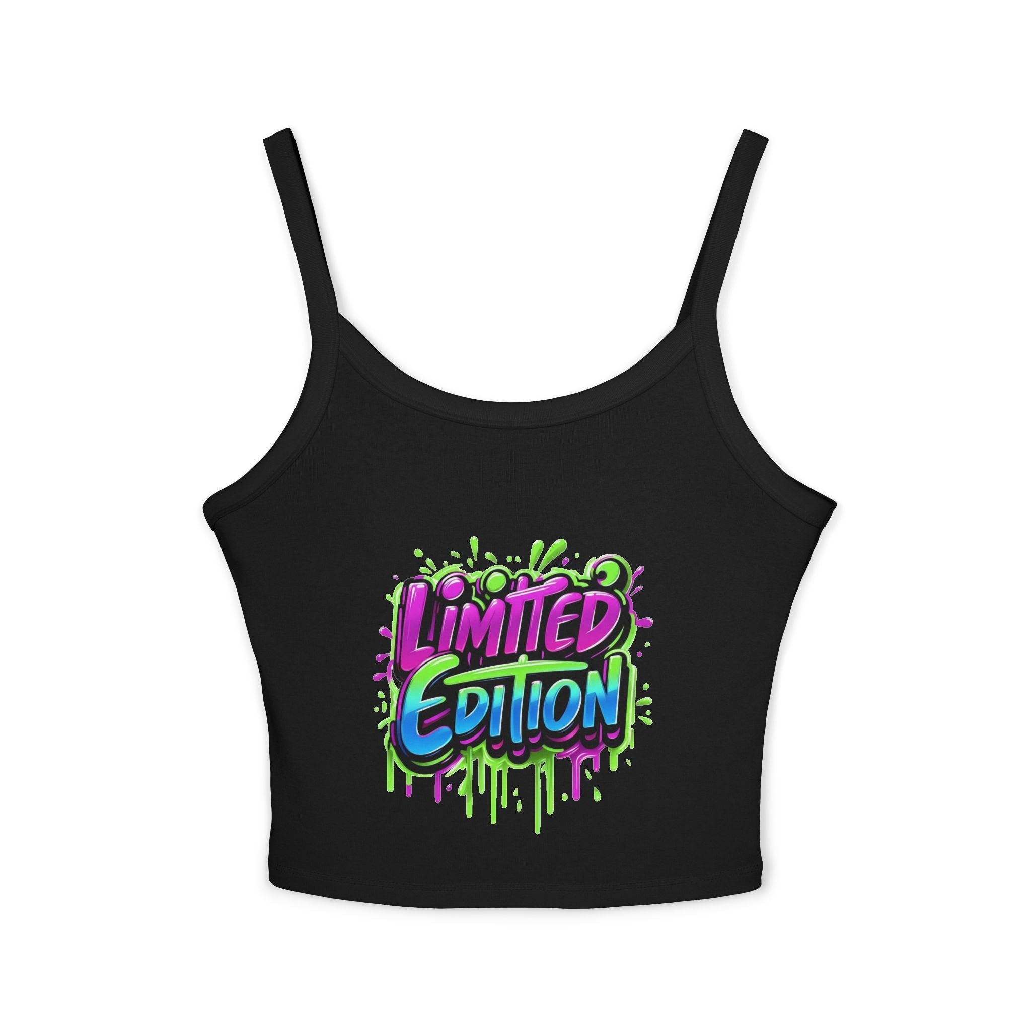 Limited Edition Crop Tank Top — Women's Spaghetti Strap Graphic