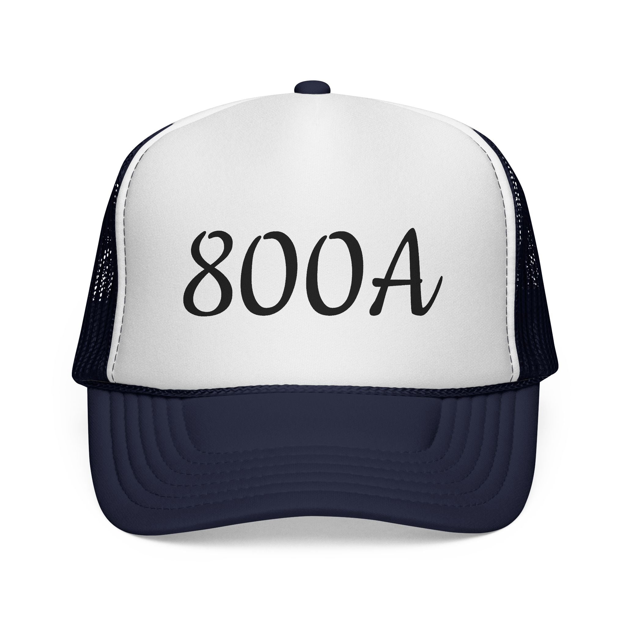 800A Trucker Cap — Vintage Script Mesh Hat