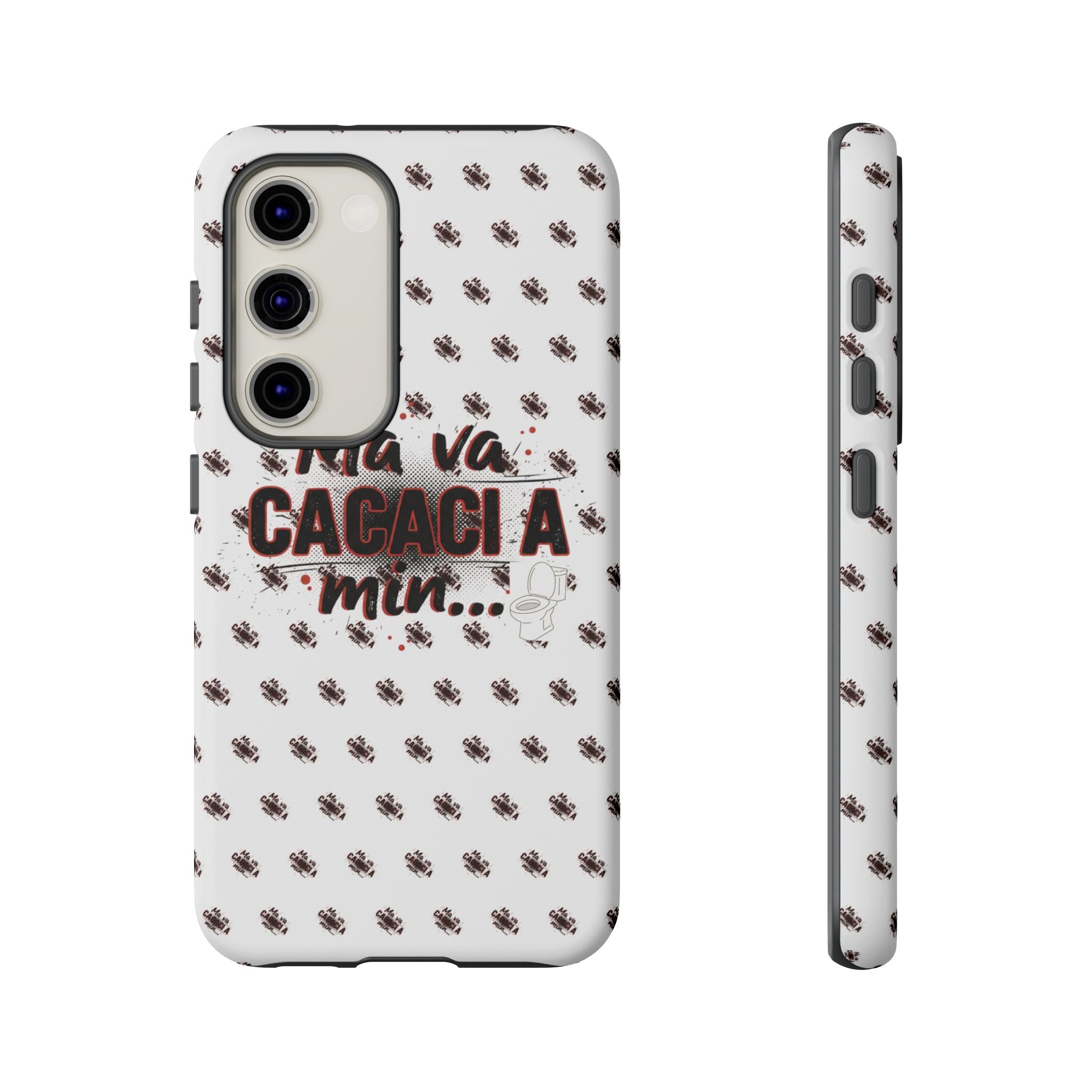 Tough Case — “Ma va cacaci a min...” Italian Phrase Phone Case with Pattern