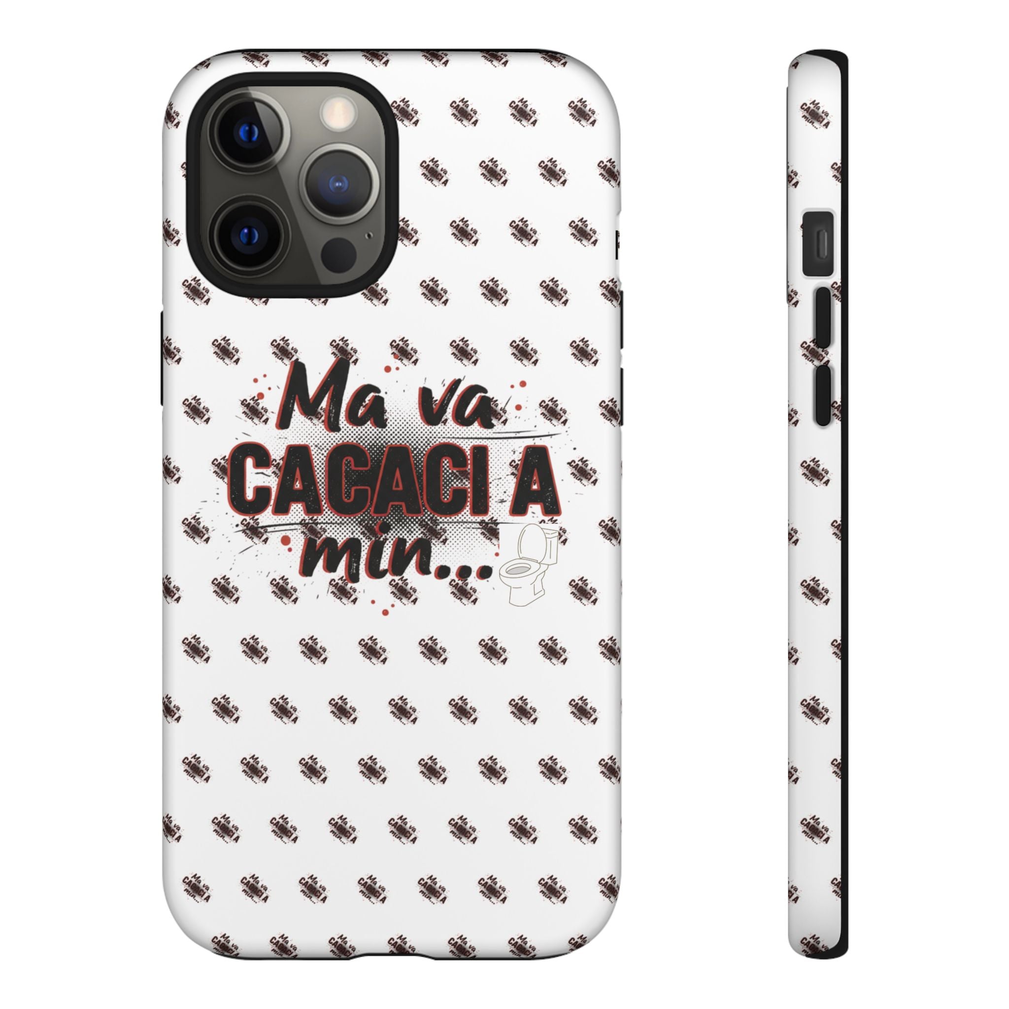Tough Case — “Ma va cacaci a min...” Italian Phrase Phone Case with Pattern