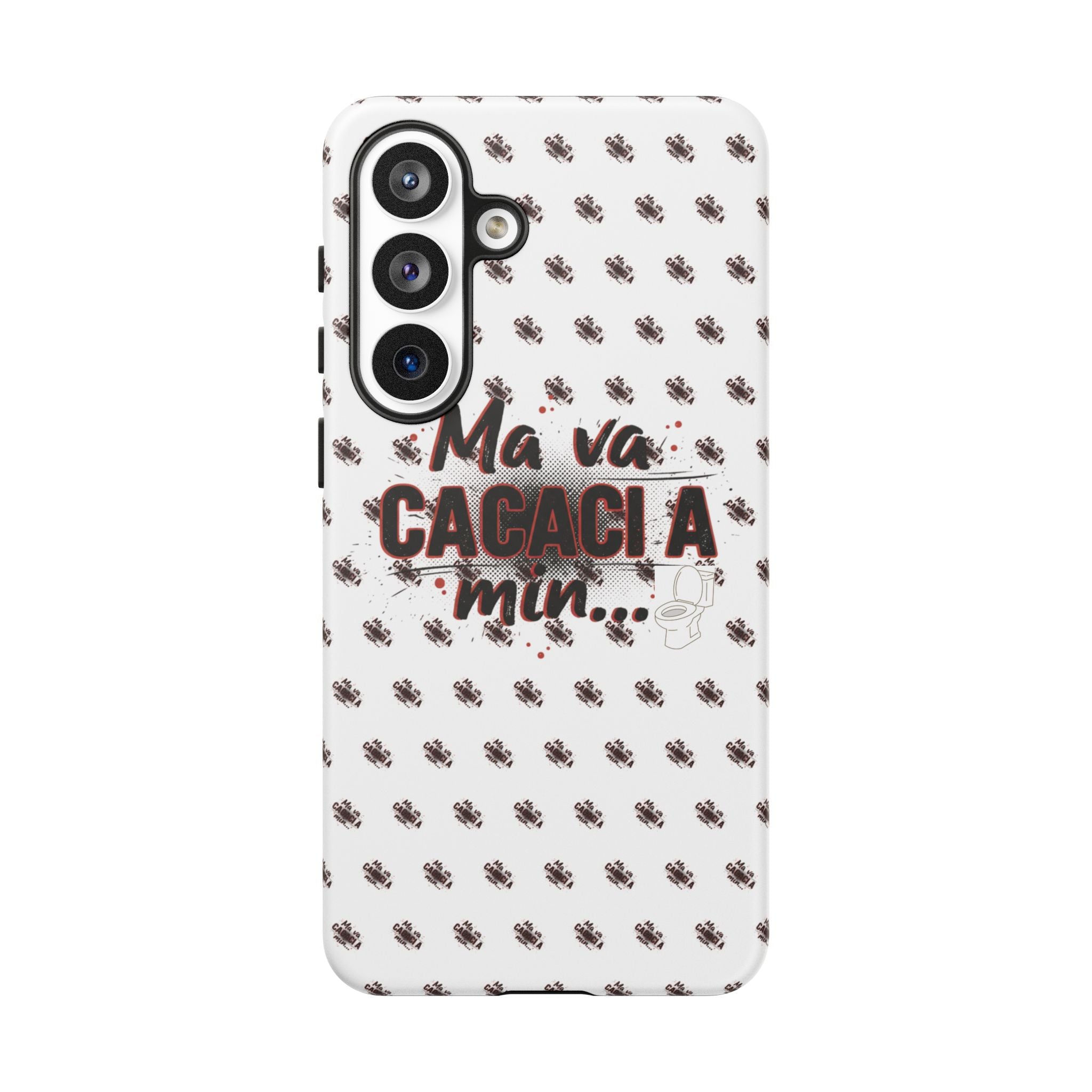 Tough Case — “Ma va cacaci a min...” Italian Phrase Phone Case with Pattern