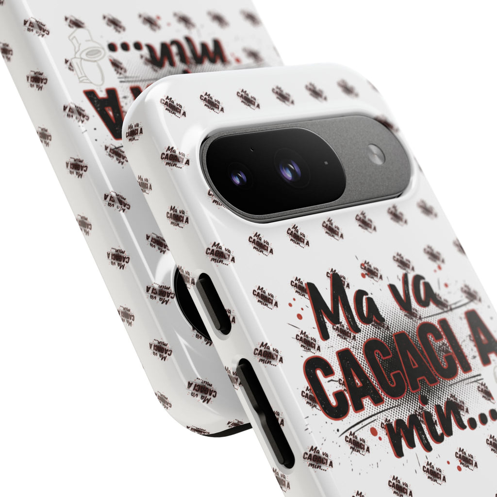 Tough Case — “Ma va cacaci a min...” Italian Phrase Phone Case with Pattern