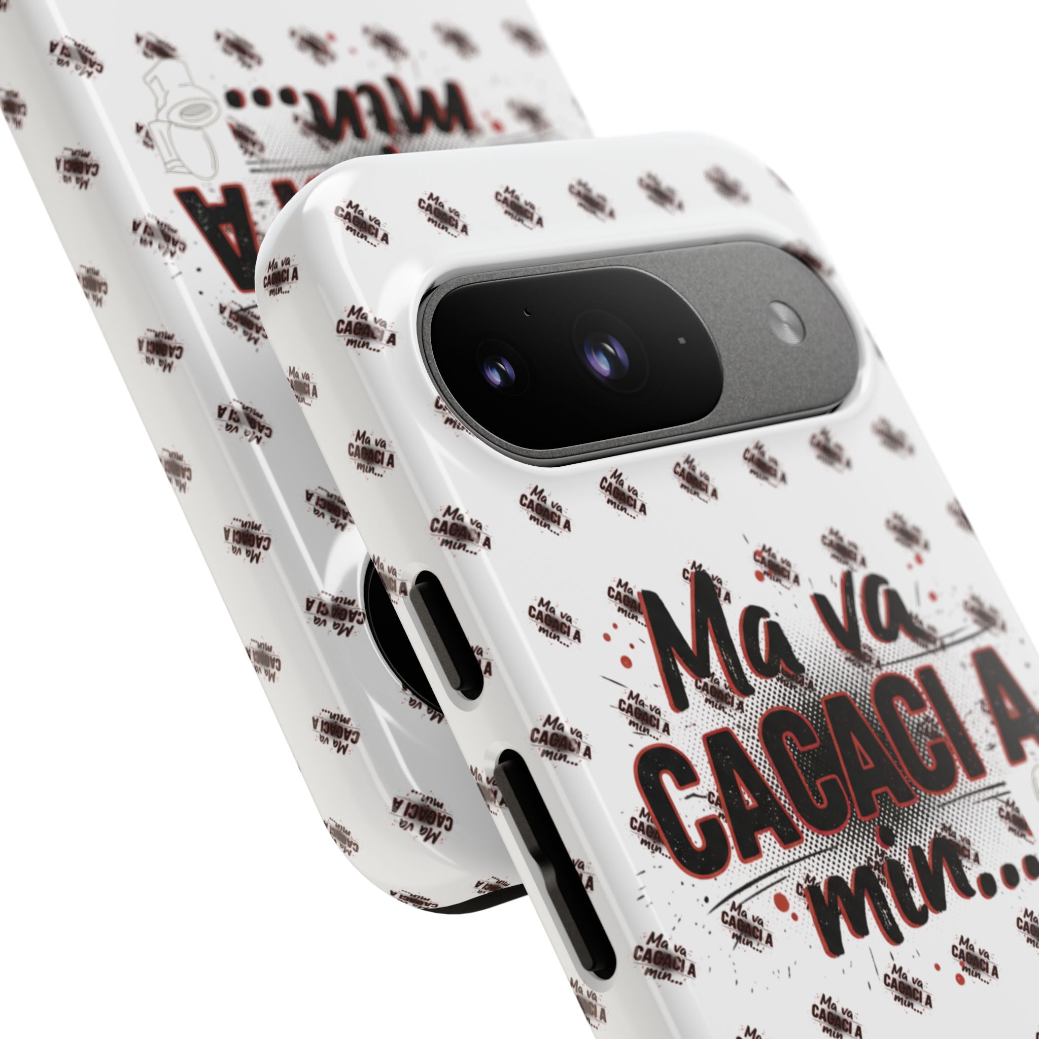 Tough Case — “Ma va cacaci a min...” Italian Phrase Phone Case with Pattern