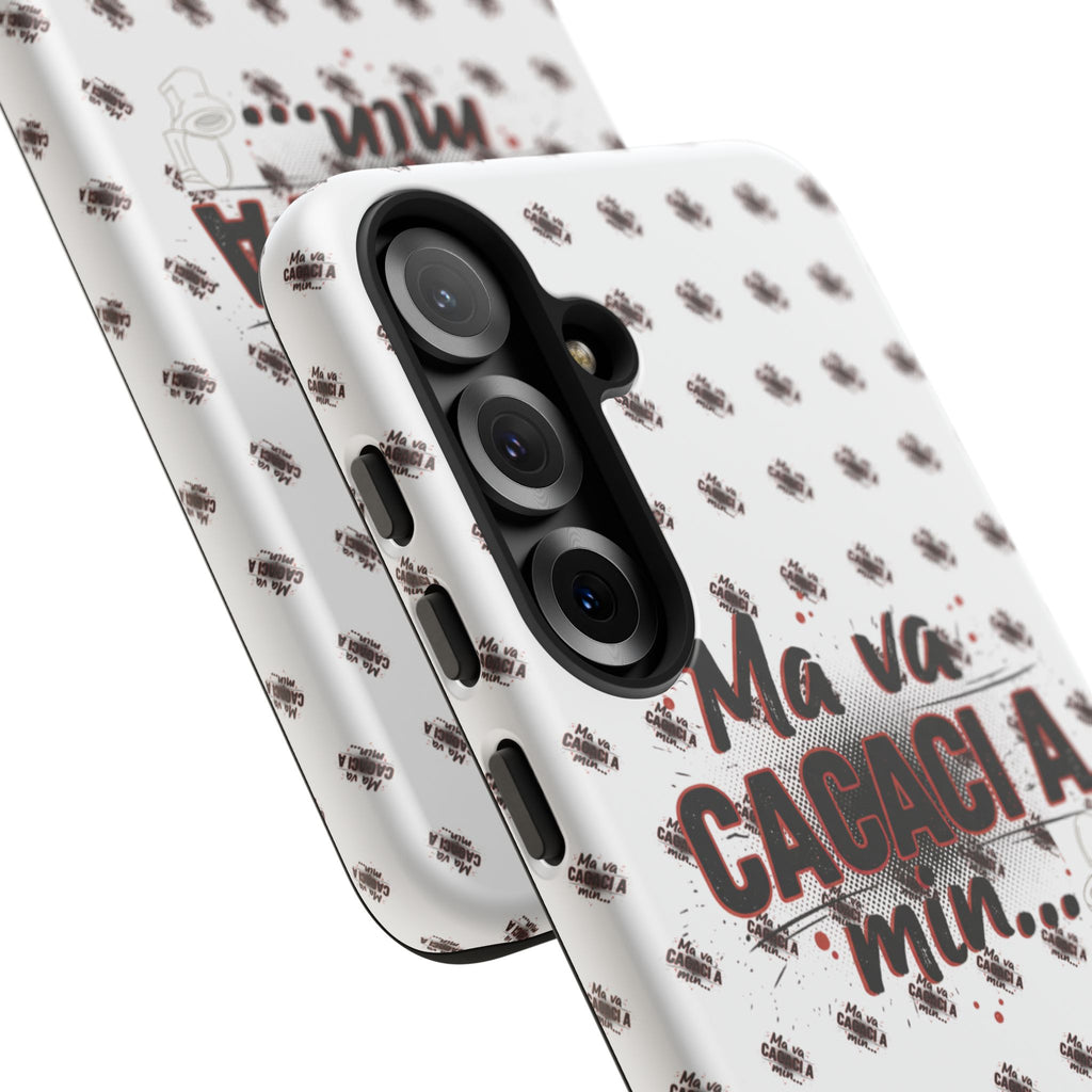 Tough Case — “Ma va cacaci a min...” Italian Phrase Phone Case with Pattern