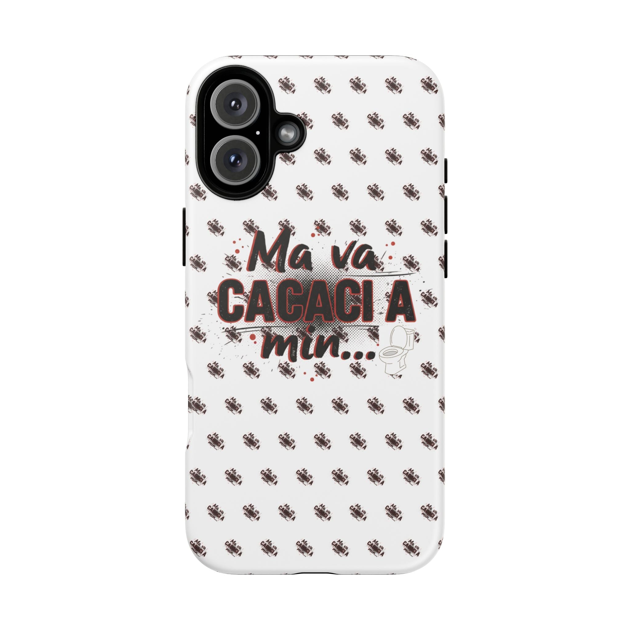 Tough Case — “Ma va cacaci a min...” Italian Phrase Phone Case with Pattern