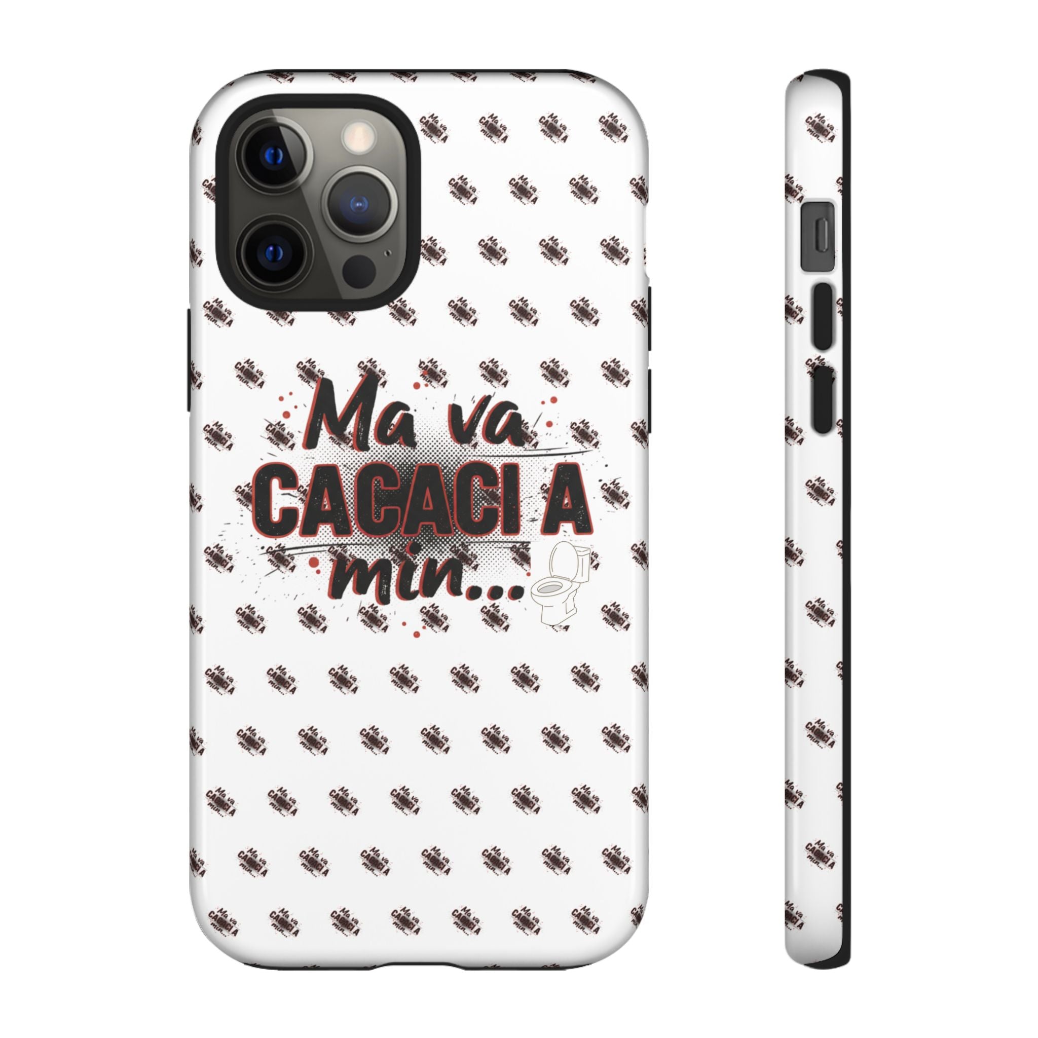 Tough Case — “Ma va cacaci a min...” Italian Phrase Phone Case with Pattern