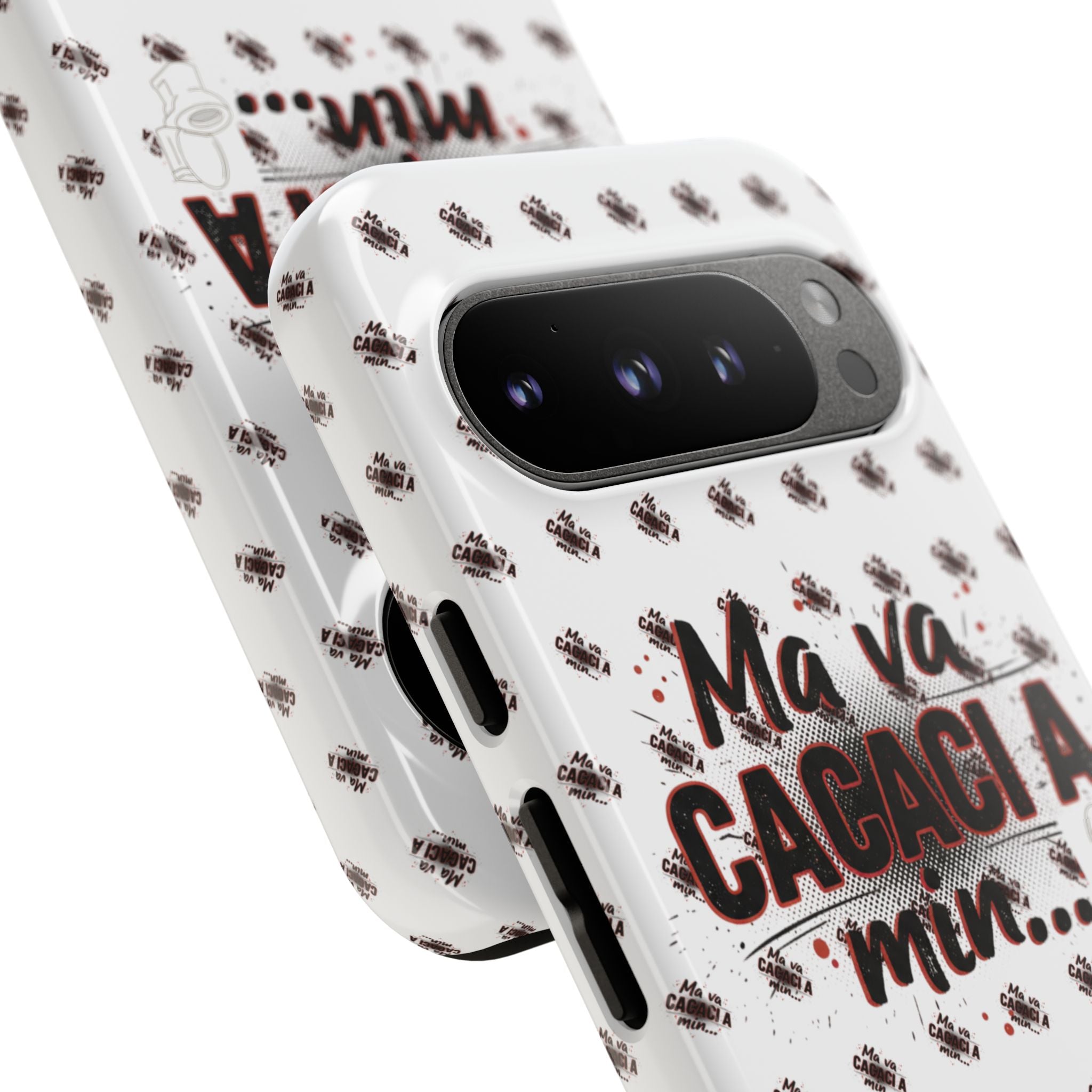 Tough Case — “Ma va cacaci a min...” Italian Phrase Phone Case with Pattern