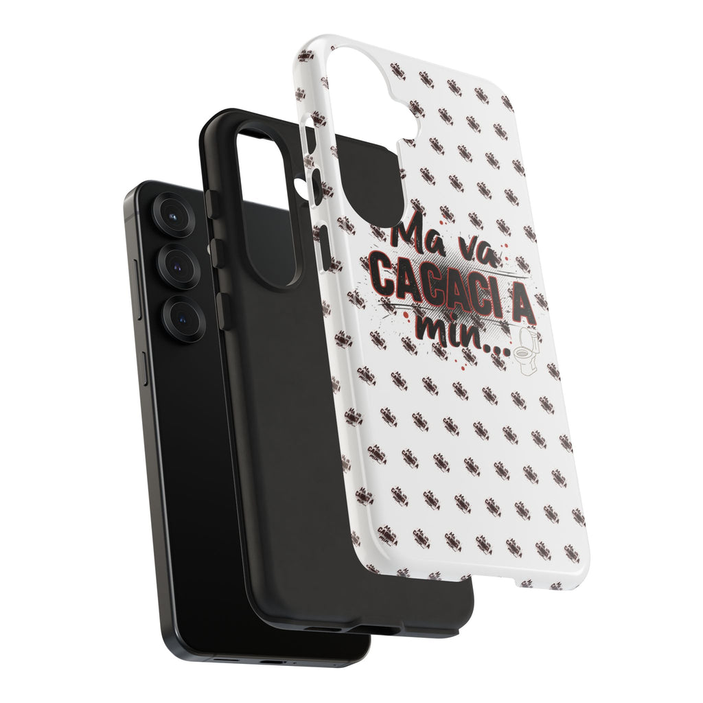 Tough Case — “Ma va cacaci a min...” Italian Phrase Phone Case with Pattern