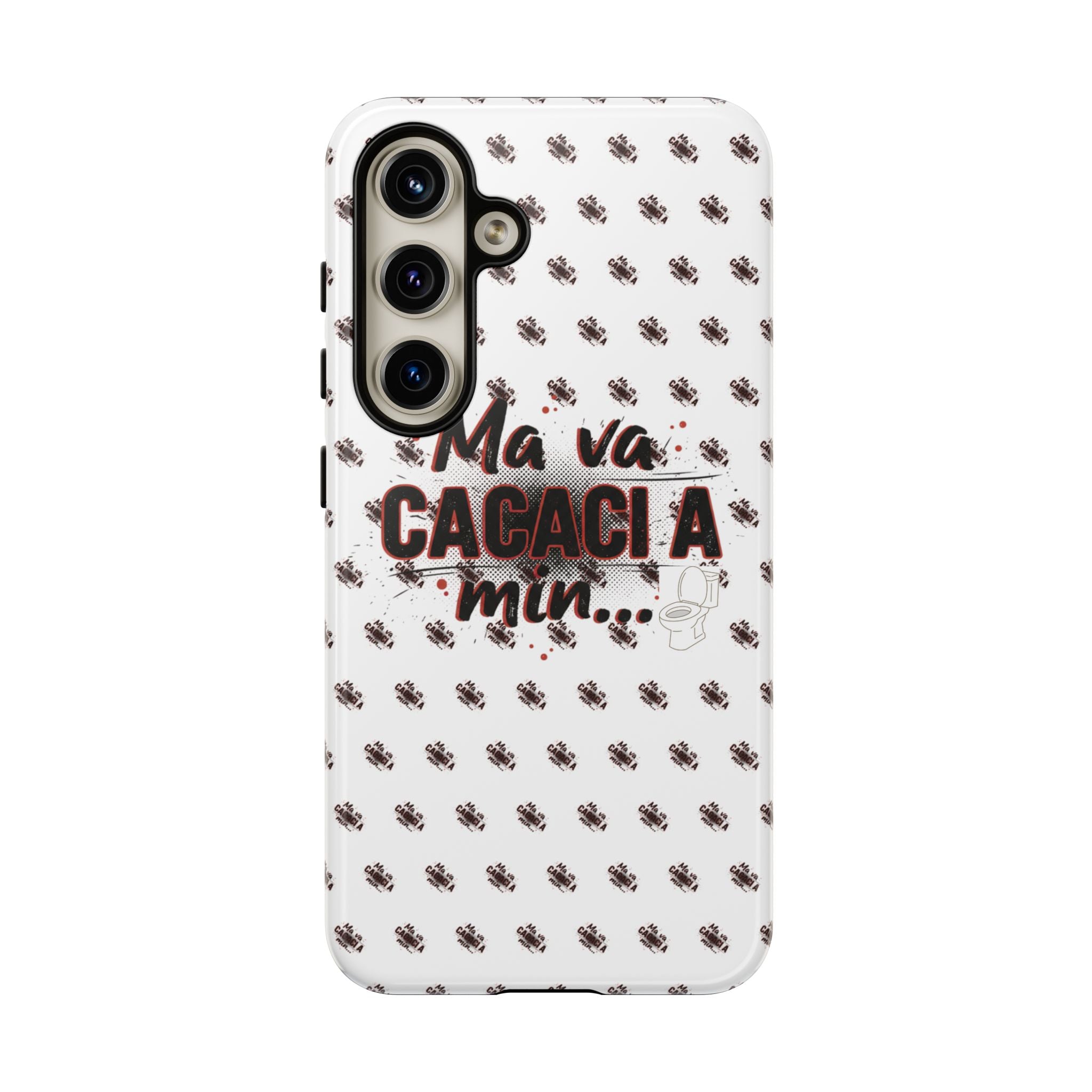 Tough Case — “Ma va cacaci a min...” Italian Phrase Phone Case with Pattern