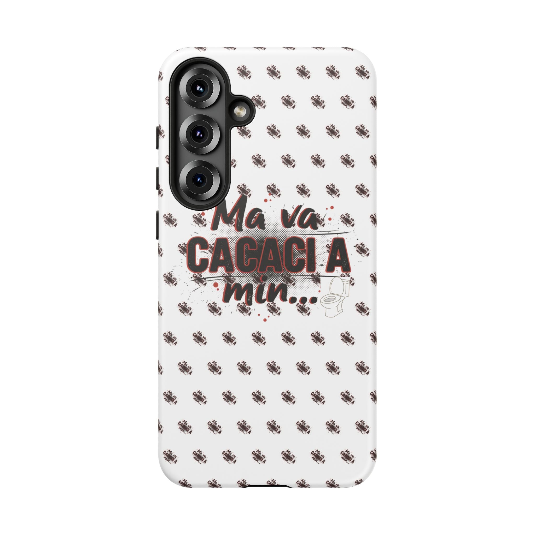 Tough Case — “Ma va cacaci a min...” Italian Phrase Phone Case with Pattern