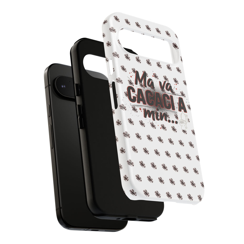 Tough Case — “Ma va cacaci a min...” Italian Phrase Phone Case with Pattern