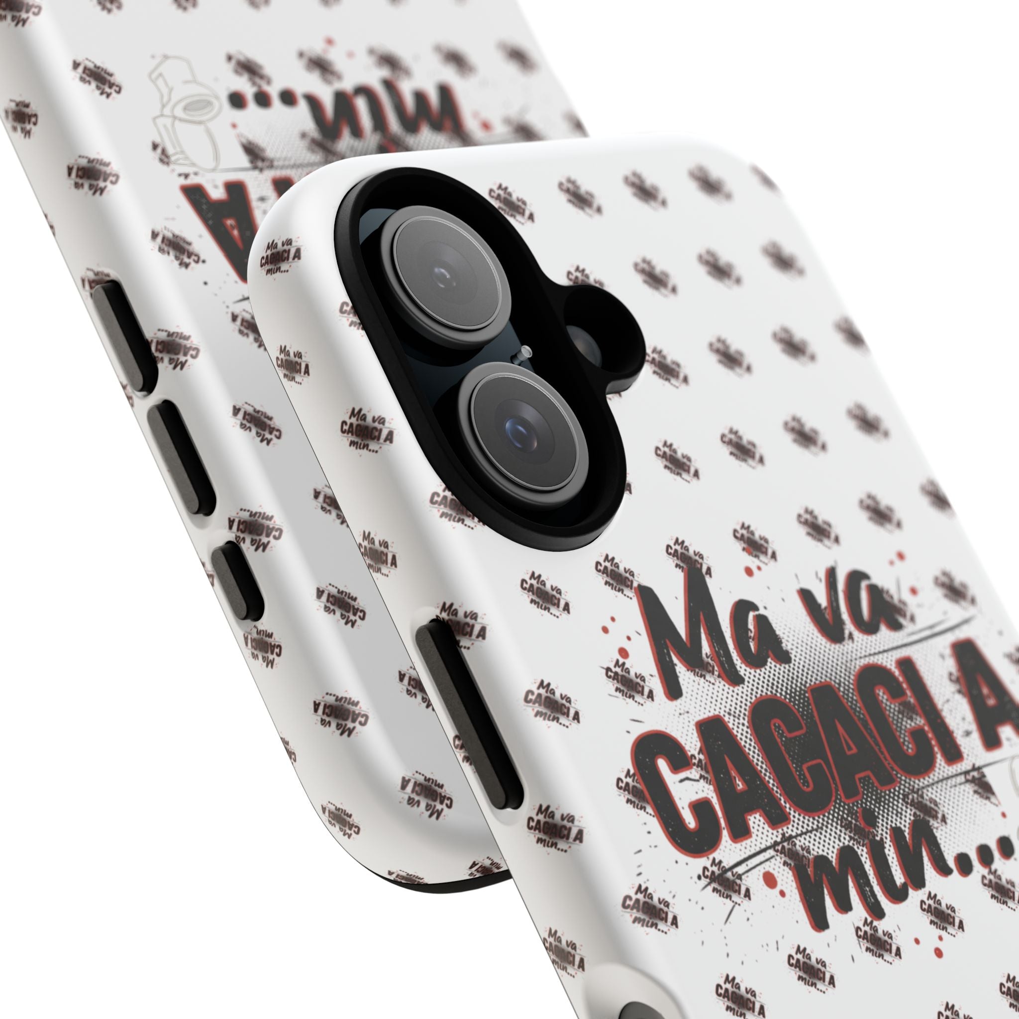 Tough Case — “Ma va cacaci a min...” Italian Phrase Phone Case with Pattern