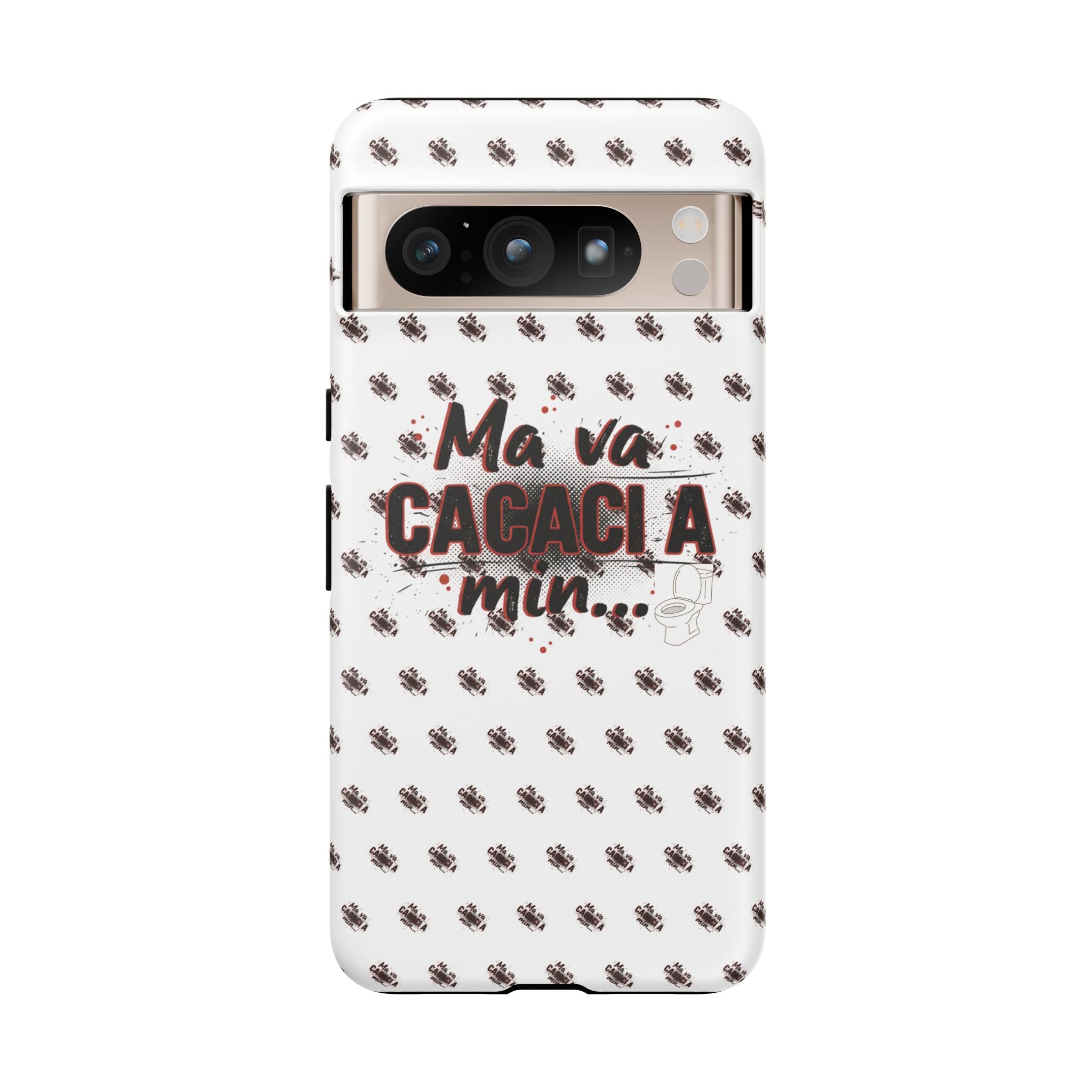 Tough Case — “Ma va cacaci a min...” Italian Phrase Phone Case with Pattern