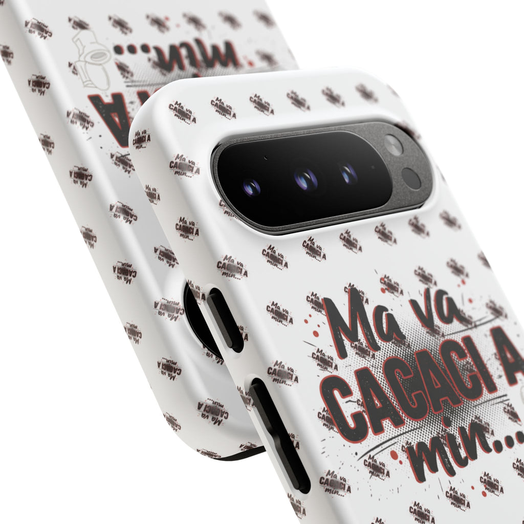 Tough Case — “Ma va cacaci a min...” Italian Phrase Phone Case with Pattern