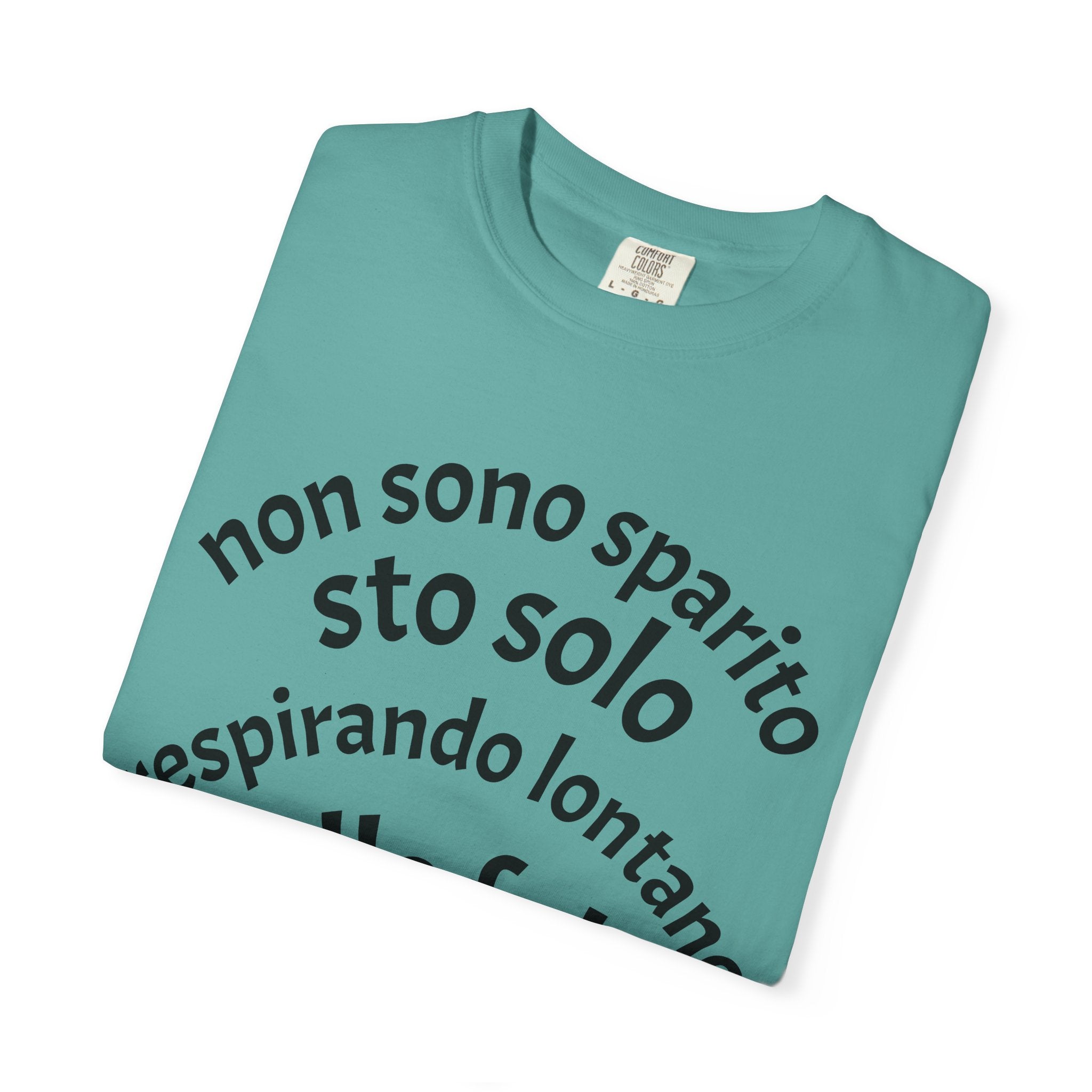 Graphic T-Shirt — Design— "Non Sono Sparito, Sto Solo Respirando" Italian Quote Tee